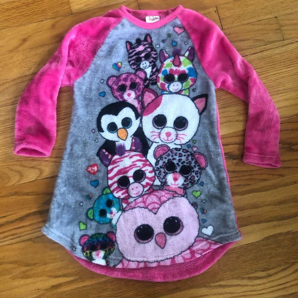 Girls plush Beanie Boo nightgown